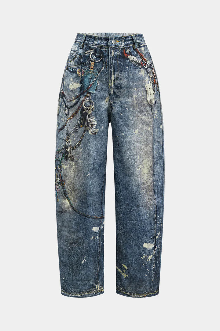 DENIM | PANTALON DENIM PATCHWORK VINTAGE – ESTILO UNICO Y AUDAZ