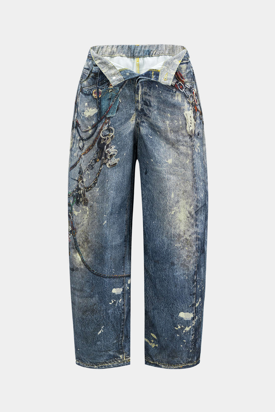 DENIM | PANTALON DENIM PATCHWORK VINTAGE – ESTILO UNICO Y AUDAZ